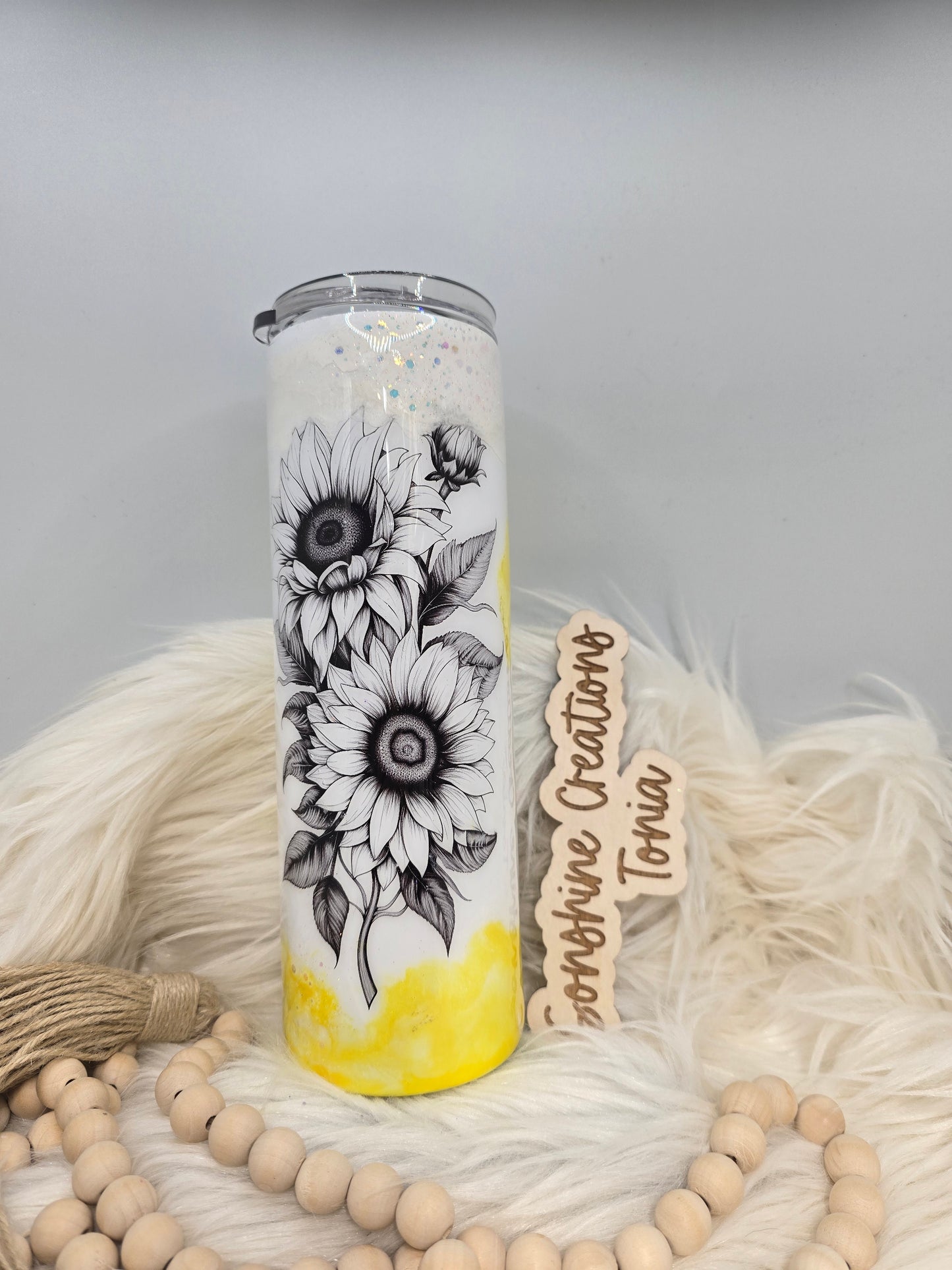 30oz Skinny- Sunflower elegance