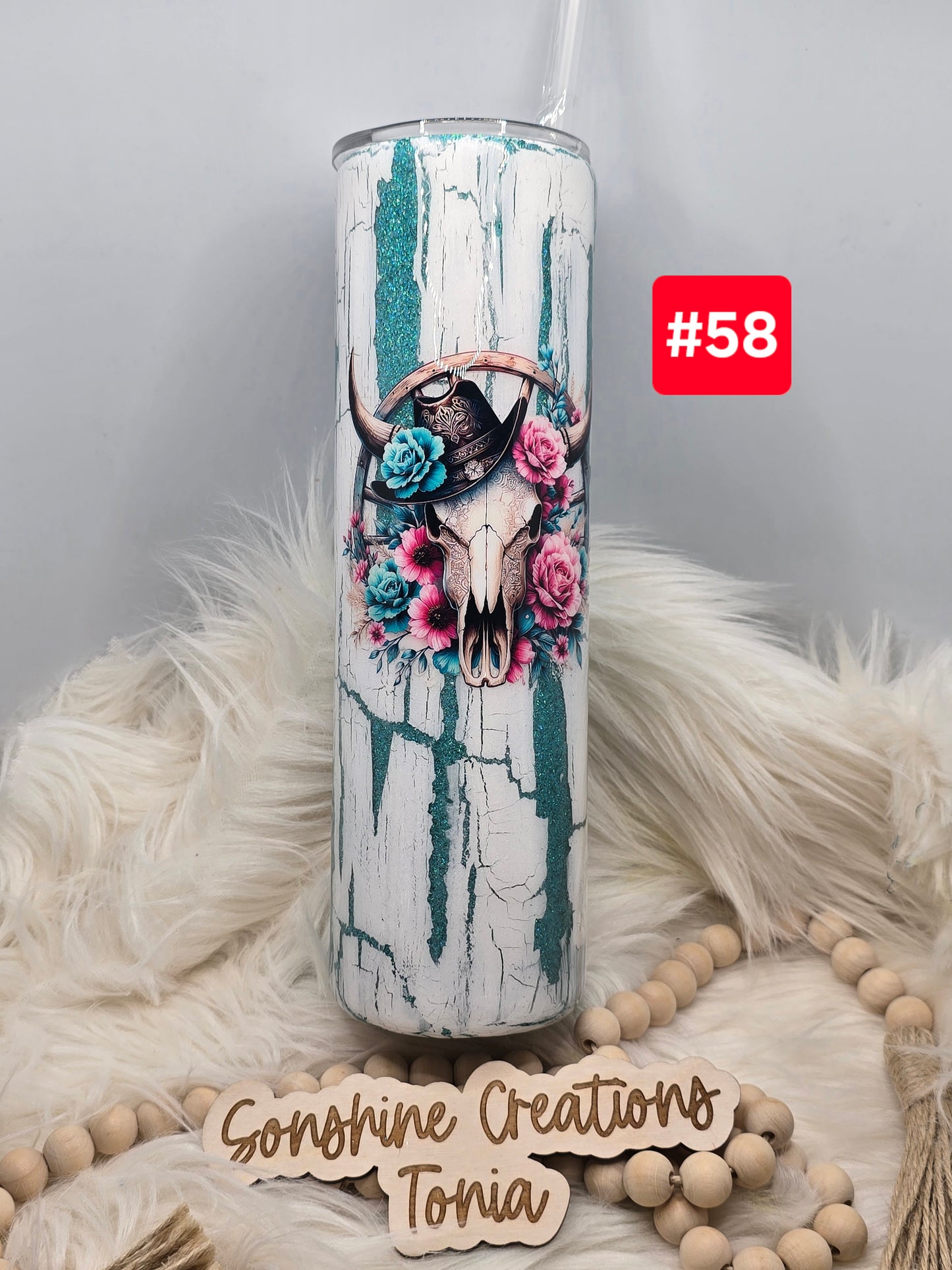 #58 Live Sale 2/01/2026 - 35oz Skinny- Western cow crackle